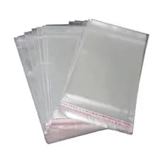 Saco Plastico Saquinho Adesivado Transparente 9X13 - 100Un
