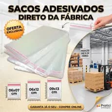 Saco Saquinho Plástico Transparente Adesivado Para Joias, Aneis, Brincos Direto da Fábrica
