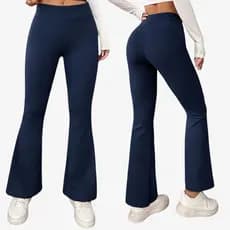 Calça Flare Bailarina Azul Marinho Bailarina Suplex Zero Transparência P M G GG