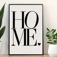 Quadro Placa Home Casa Lar Moderno Minimalista Luxo Sala Quarto Hall Contemporâneo Decoração Parede