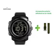 North Edge Tank  Relógio Tático Esportivo Militar 5atm Luz Livre Homens Calendário Cronógrafo Modo Despertador