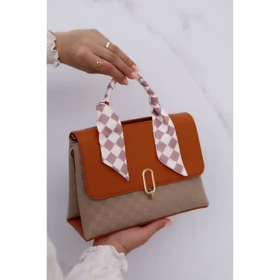 Bolsa Feminina de Ombro e Alça de mão Tipo Couro Duas alças Shoulder Bag Crossbody Bag Transversal