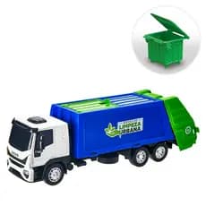 Caminhão Coletor de Lixo Iveco Tector Limpeza Urbana Miniatura Brinquedo Menino Cor Sortida