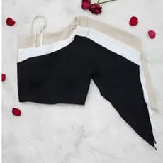 blusa feminina de um ombro manga nula estilosa Duna