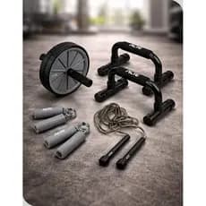 Kit Academia Em Casa Corda De Pular Profissional Exercícios para core Corda de pular PVC Acte Sports