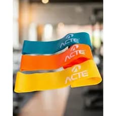 Kit Mini Band 3 Elástico e Medidas Acte Exercício Fitness Academia