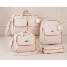 Kit 3 Bolsas Maternidade Mochila Trocador Impermeável