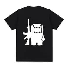 Camiseta Gráfica Japonesa Domo Kun Masculina Solta Ajuste Streetwear Vintage Korean Envio Imediato Promoção