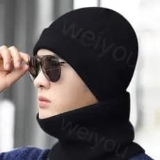 Chapéu preto ou luvas para adultos de qualidade premium de inverno