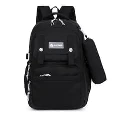 Mochila Escolar Com Estojo De Grande Capacidade Para Estudante Feminina Nylon Impermeavel