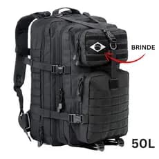 Mochila tática militar para viagens, 30L/40L/50L, preta, camuflada - alta qualidade.