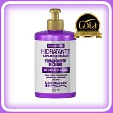 Creme De Pentear Hidratante Sem Enxágue Fortalecimento Desamarelador Gota Dourada 320ml