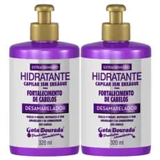Kit 2un Creme Pentear Desamarelador Gota Dourada Matizador Cabelos Platinados