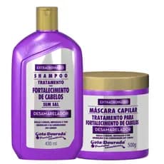 Kit Gota Dourada Desamarelador com Shampoo e Máscara