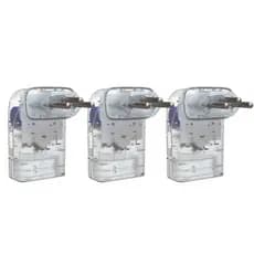 KIT ECONÔMICO C/ 3 PROTETORES CONTRA SURTOS CLAMPER POCKET FIT 3P 10A TRANSPARENTE
