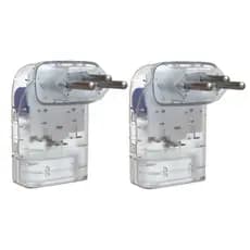 KIT ECONÔMICO C/ 2 PROTETORES CONTRA SURTOS ICLAMPER POCKET FIT 3P 10A TRANSPARENTE