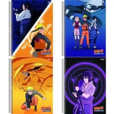 Caderno Universitário Espiral Capa Dura 1x1 - 80 Folhas - Naruto - São Domingos