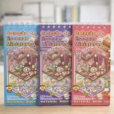 Livro Infantil Adesivos 3D Miniaturas 20 Cenários 45 Páginas Com Pinça Educativo Criativo