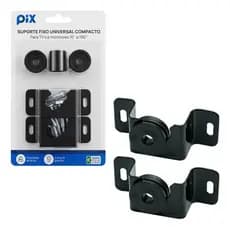 Suporte Tv Fixo Universal Pix 10'' A 85'' Parede Vesa 100x100 A 800x800 Preto