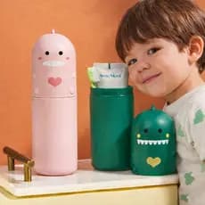 Porta Escova de Dente Infantil Dinossauro | Organizador Banheiro Criança