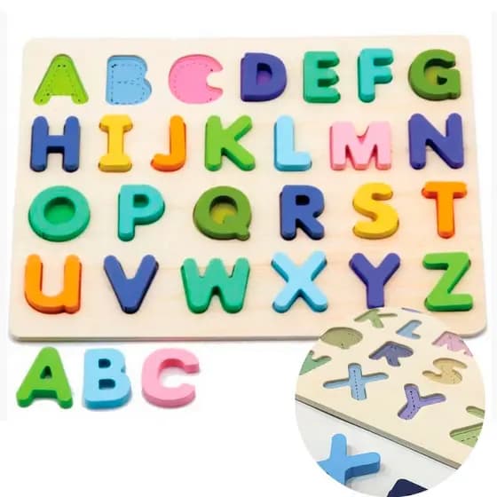 Brinquedo Educativo Pedagógico alfabeto infantil de Encaixe Divertido