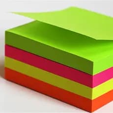 Bloco Adesivo de anotações Recado Neon 38x50mm 4 Cores 400 folhas