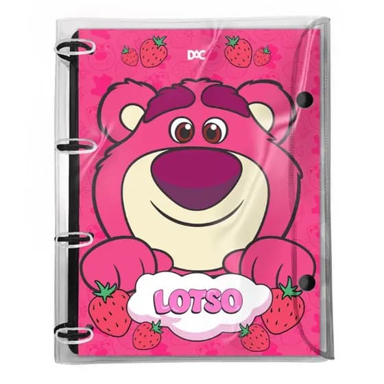 Fichário Universitário Lotso PVC Cristal + 192 Folhas Decoradas
