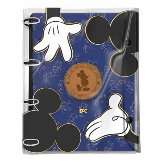 Fichário Escolar Mickey PVC Cristal + 192 Folhas Decoradas