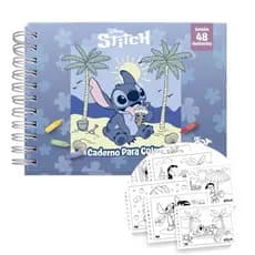 livro de colorir infantil stitch 48 folhas Disney oficial Dac