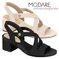 Sandalia Modare Salto Bloco Baixo Grosso Feminina Conforto 7187.108