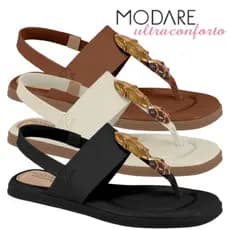 Sandália Rasteira Modare Ultra Conforto Palmilha Acolchoada Casual Antiderrapante 7212.103