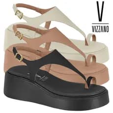 Sandália Vizzano Plataforma Papete Dedo Feminina Casual 6525.215