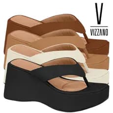 Tamanco Vizzano Feminino Plataforma Anabela de Dedo Alto Conforto Original 6559.106