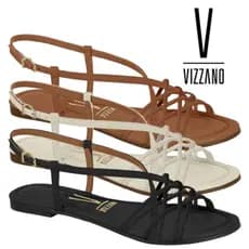 Sandália Rasteirinha Vizzano Feminino Ajuste Com Fivela Conforto ORIGINAL 6235.1720