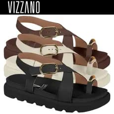 Sandália Feminina Papete Vizzano Flatform Tratorada Confortável 6510.131