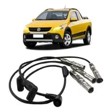 Jogo Cabo Vela Ignição Volkswagen Saveiro G5 2009 2010 2011 Preto