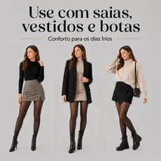 Meia Calça Termica Felpuda Feminina Quente Para Frio Inverno Peluciada Elastica Grossa  do 36 ao 46