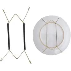 Suporte Gancho Com Mola Para Pendurar Pratos Decorativos Na Parede Em Arame De Aço 4 Garras