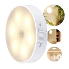 Lâmpada Luminária Led Inteligente com Sensor de Movimento Presença Sem Fio Recarregável via USB