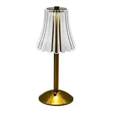 Abajur Luminária de Mesa Cabeceira Cogumelo Led Recarregável Touch p/ Quarto Sala Escritório Dourado