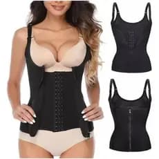 Cinta Modeladora Com Ziper Feminina Abdominal Dupla Compressão Modelador Corporal Redutora Medidas