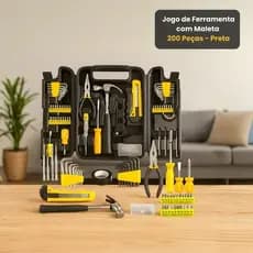Kit Ferramentas Profissional Maleta Multiuso 200 Pecas Manutencao Reparos