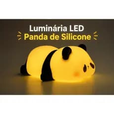 Luminaria Led Infantil Silicone Decorativa Luz Noturna Animal Panda