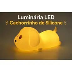 Luminaria Led Silicone Luz Noturna Cachorrinho Decoracao Quarto Crianca Presente