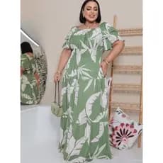 Vestido Cigana Longo Doble Babado Moda Blogueira Evangelica