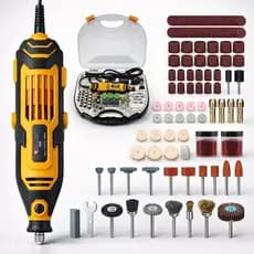 Micro Retífica Profissional 500W com 210 Peças – Corte, Lixamento e Polimento - Pronta Entrega