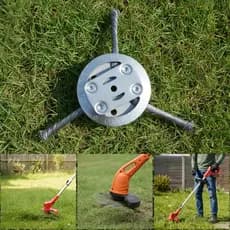 Disco Escova Aço 3 Hastes P/ Roçadeira A Bateria Aparador de Grama 24v/36v/48v - Envio Imediato