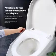 Protetores Assento Sanitário Descartável Plástico Privada Folha Forro Bacia Banheiro Público Kit