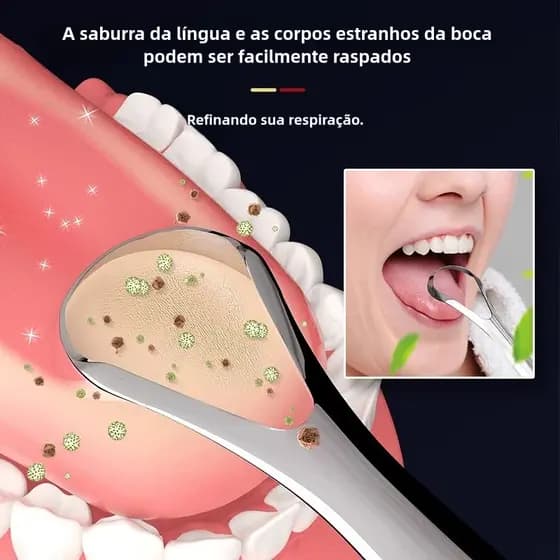 2pçs Raspador De Língua De Aço Inoxidável / Raspador Para Cuidados Oral / Higiene