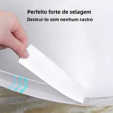 Fita De Vedação Impermeável 3.2 Metros Cinza e Branca Disponivel